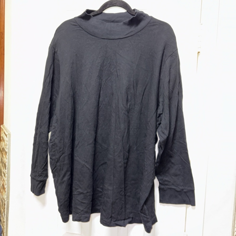 Woman Within grey long sleeve turtleneck top